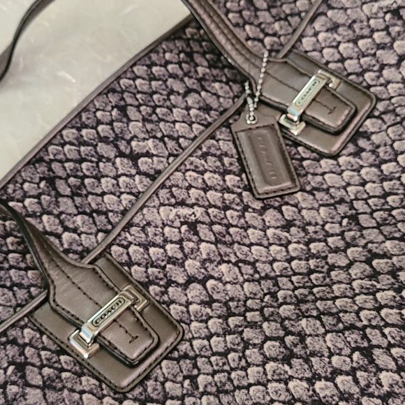 Coach Carryall Satchel Handbag Gunmetal - Picture 8 of 8